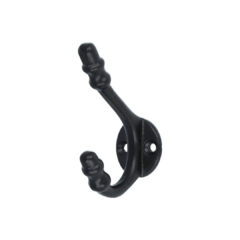 Hoed en jashaak klein 74 mm ijzer zwart