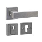 Intersteel SKG3 veiligheid achterdeur set Amsterdam vierkant rvs getrommeld