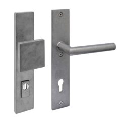 Intersteel SKG3 veiligheidsbeslag rechthoekig greepkruk Jura PC92mm met kerntrekbeveiliging rvs getrommeld