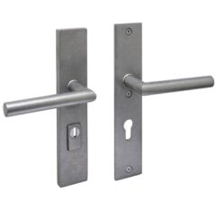 Intersteel SKG3 veiligheidsbeslag rechthoekig krukkruk Jura PC72mm met kerntrekbeveiliging rvs getrommeld