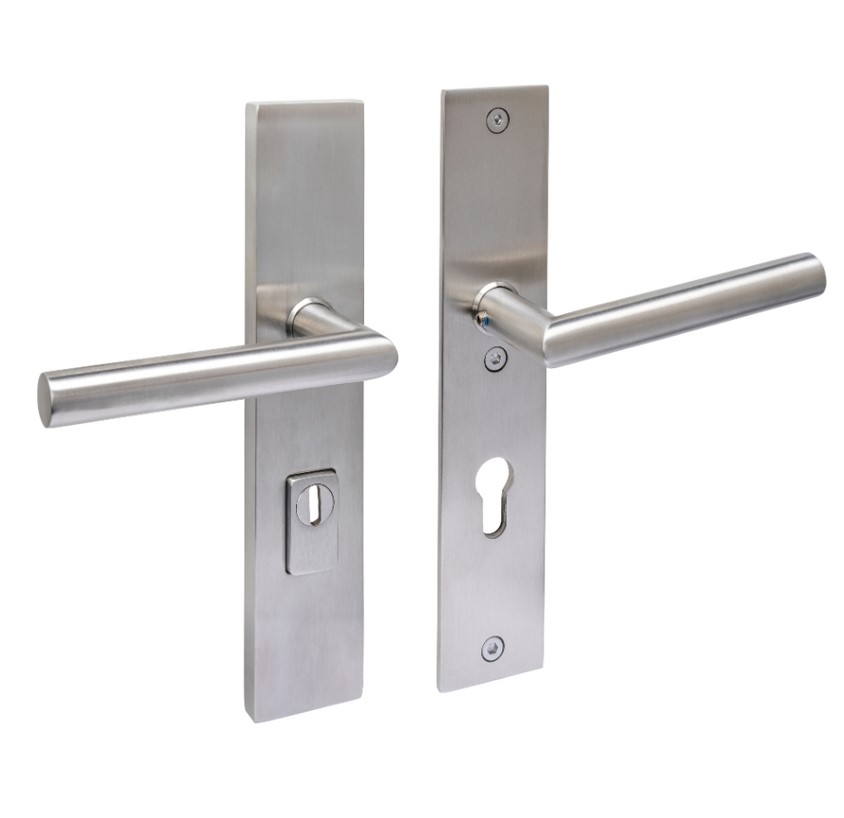 Intersteel SKG3 veiligheidsbeslag rechthoekig krukkruk Jura PC72mm met kerntrekbeveiliging rvs