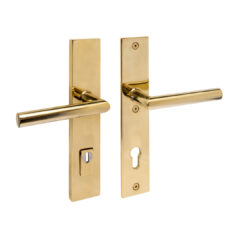 Intersteel SKG3 veiligheidsbeslag rechthoekig krukkruk Jura PC92mm met kerntrekbeveiliging PVD messingkleur