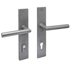 Intersteel SKG3 veiligheidsbeslag rechthoekig krukkruk Jura PC92mm met kerntrekbeveiliging rvs getrommeld