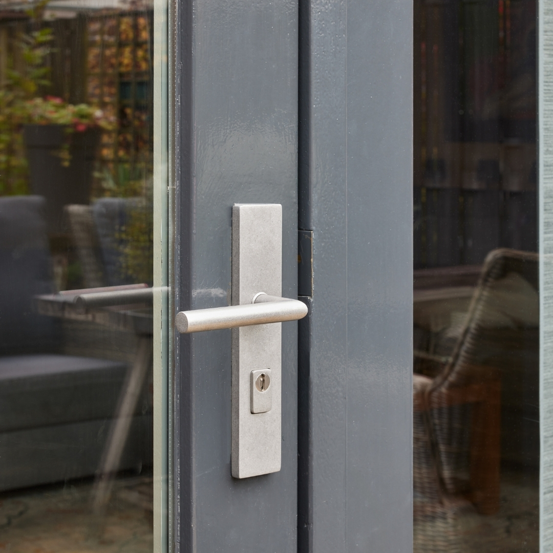 Intersteel SKG3 veiligheidsbeslag rechthoekig kruk/kruk Jura PC72mm met kerntrekbeveiliging rvs getrommeld - Afbeelding 4