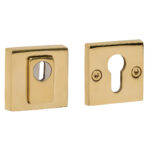 Intersteel SKG3 veiligheidsrozetten vierkant 54x54x12mm met kerntrekbeveiliging PVD messingkleur