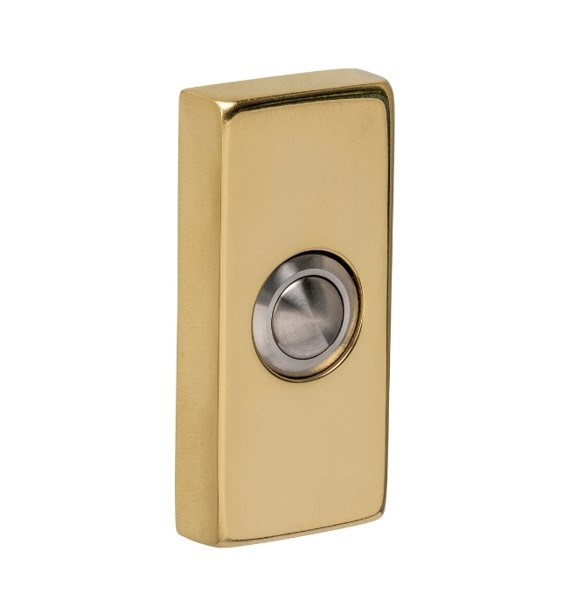 Intersteel beldrukker rechthoekig verdekt PVD messingkleur