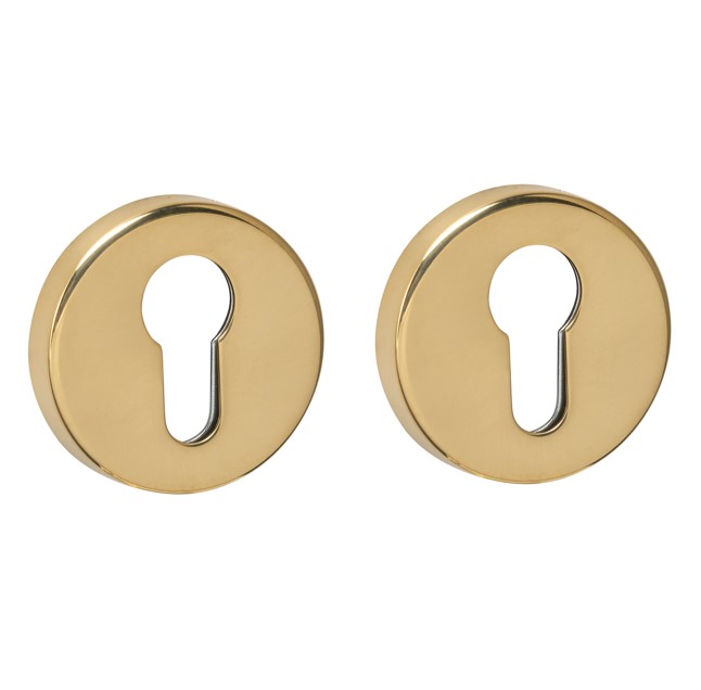 Intersteel cilinderrozetten verdekt ø53x9mm PVD messingkleur