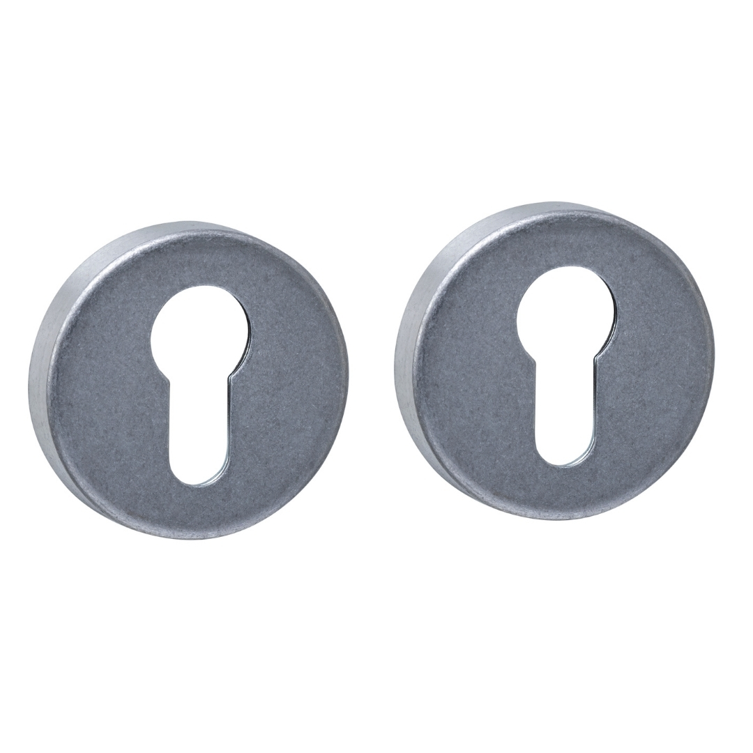 Intersteel cilinderrozetten verdekt ø53x9mm rvs getrommeld