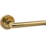 Intersteel enkele deurklink Jura op rozet verdekt ø53x10mm PVD messingkleur