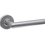 Intersteel enkele deurklink Jura op rozet verdekt ø53x10mm rvs getrommeld