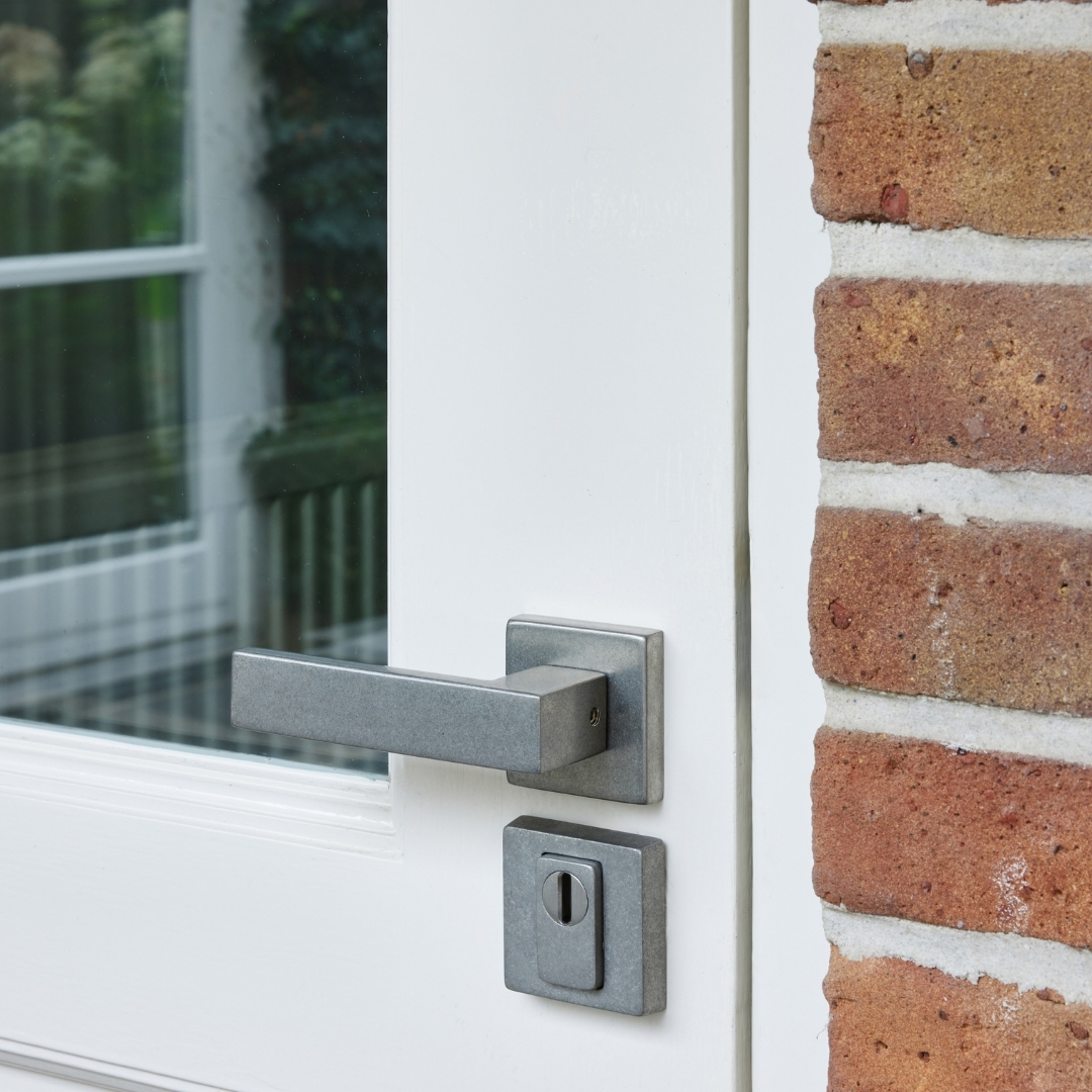 Intersteel SKG3 veiligheid achterdeur set Amsterdam vierkant rvs getrommeld - Afbeelding 3