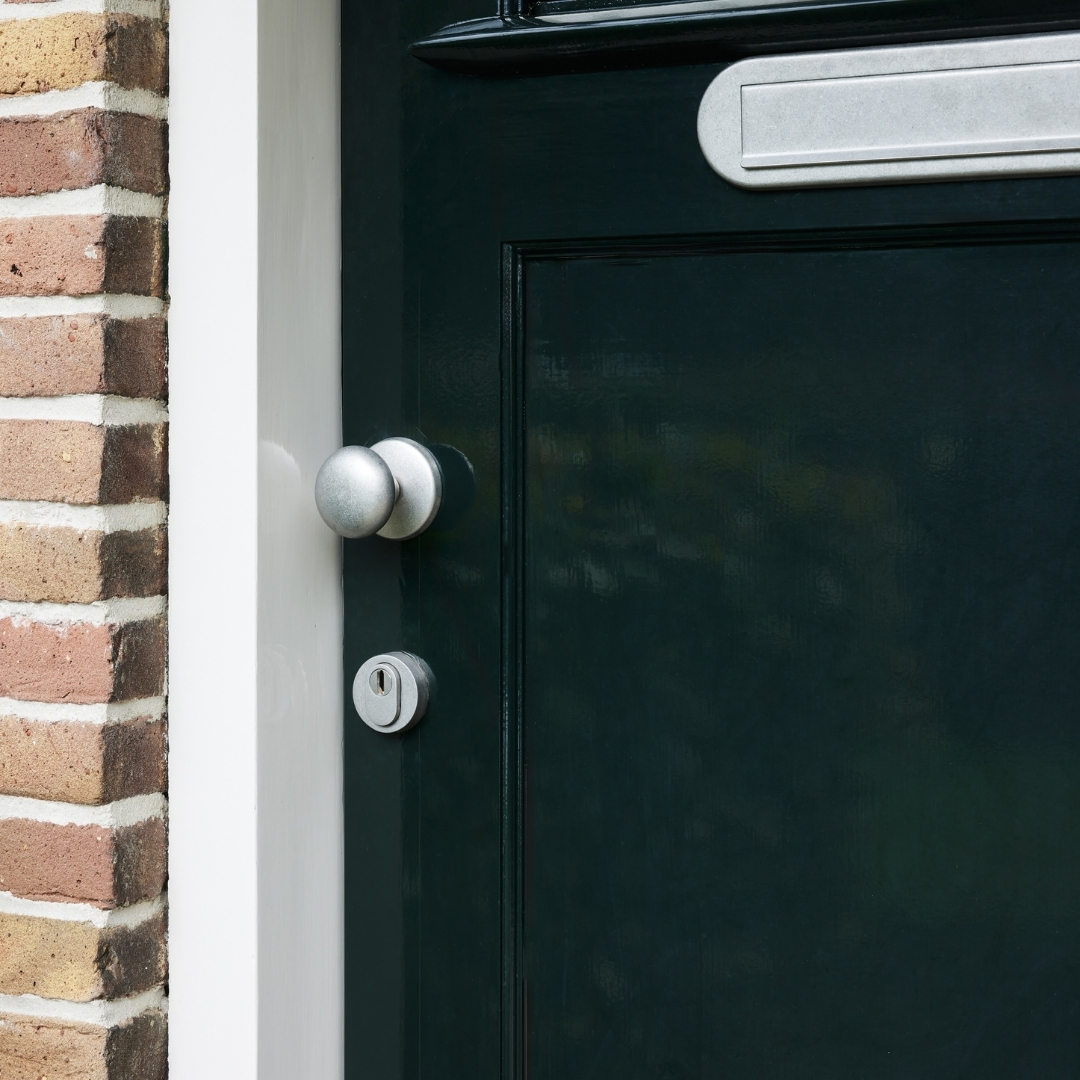 Intersteel voordeurknop paddenstoel ø58mm éénzijdige montage rvs getrommeld - Afbeelding 3