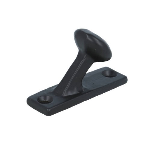 Kapstokhaakje op plaat ijzer zwart