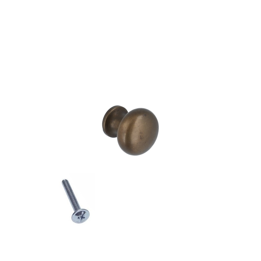 Knop 26 mm messing antiek - Afbeelding 3