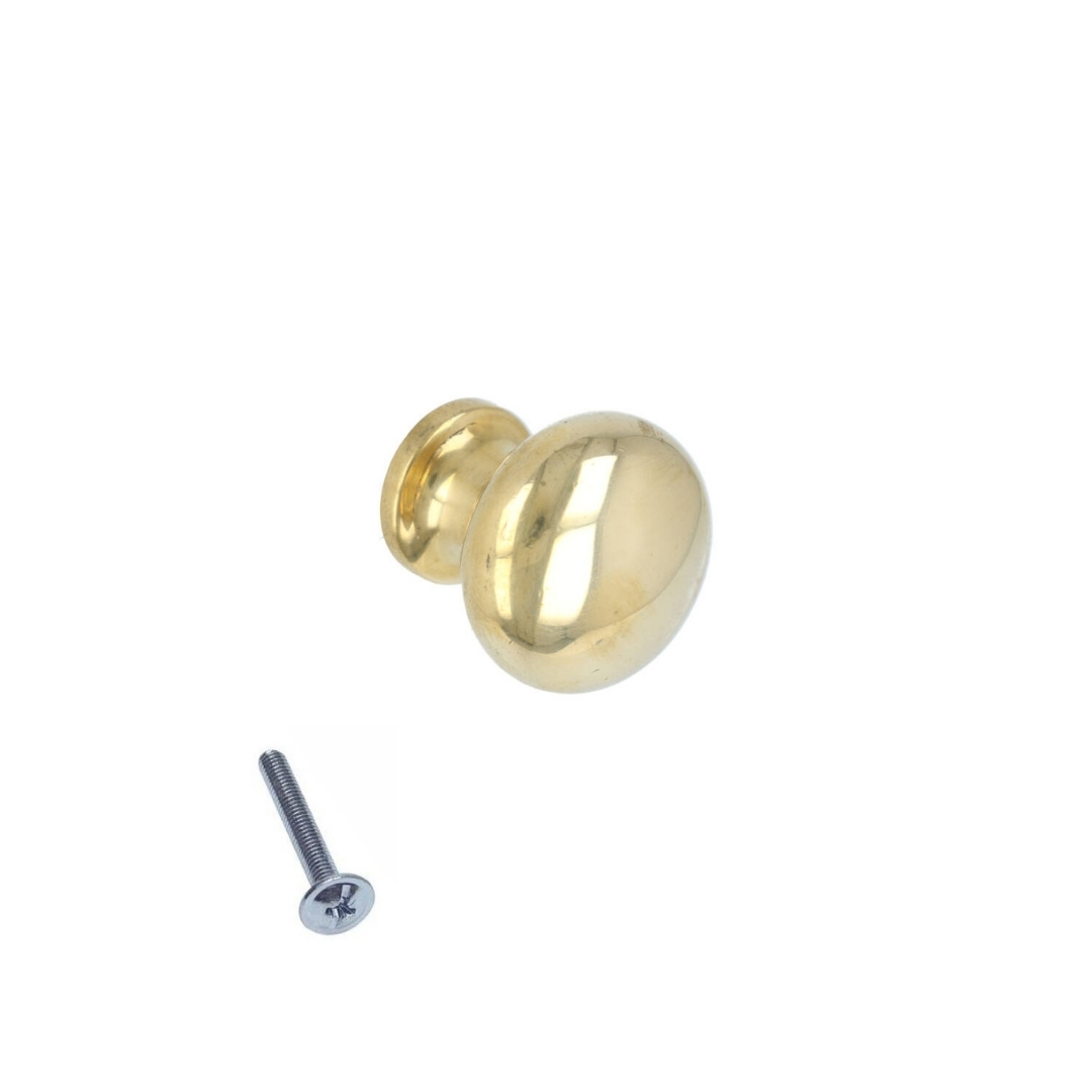 Knop 26 mm messing gepolijst - Afbeelding 2