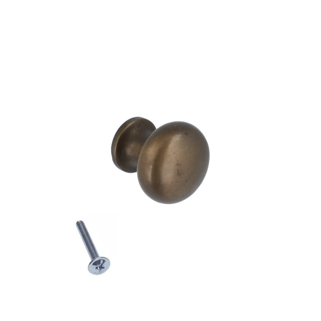 Knop 32 mm messing antiek - Afbeelding 2