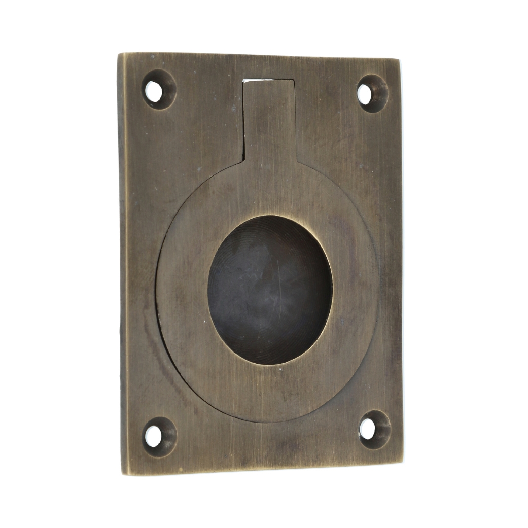 Luikring 70x55 mm messing brons