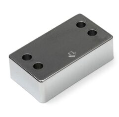 Opvulblok tbv deuropvanger voor opdekdeur 12-27 mm verchroomd