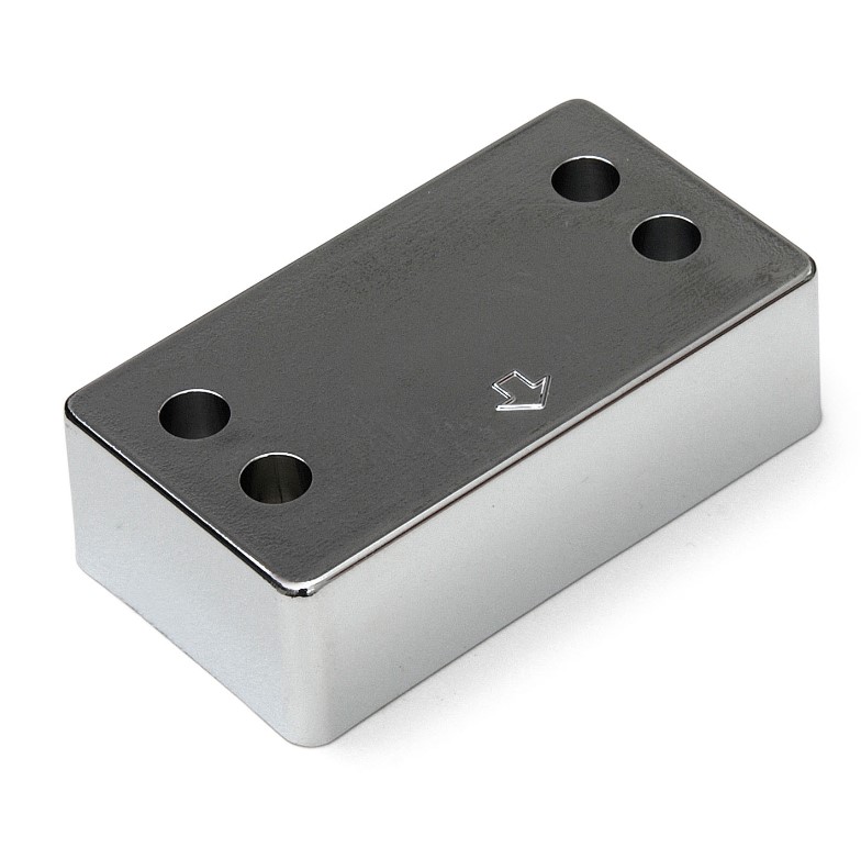 Opvulblok tbv deuropvanger voor opdekdeur 12-27 mm verchroomd