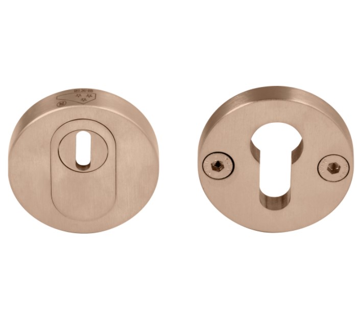 Piet Boon SKG3 Veiligheid-rozet + kerntrekbeveiliging PVD licht brons