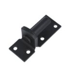 Plaatduim recht 16 mm mat zwart