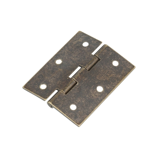 Scharnier 50x40x2 mm messing antiek - Afbeelding 2