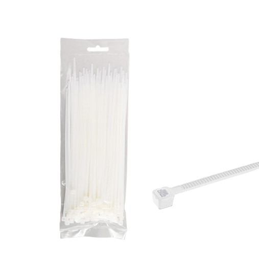 100 bundelbandjes nylon naturel 7,6 x 400 mm - Afbeelding 2