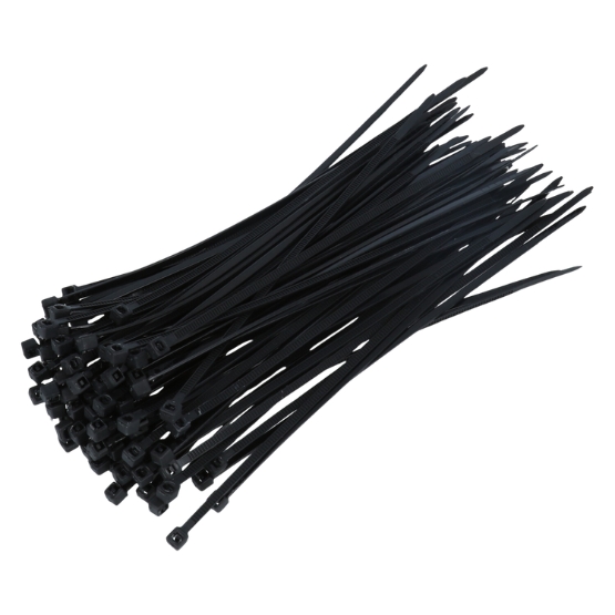 100 bundelbandjes nylon zwart 2,5 x 150 mm