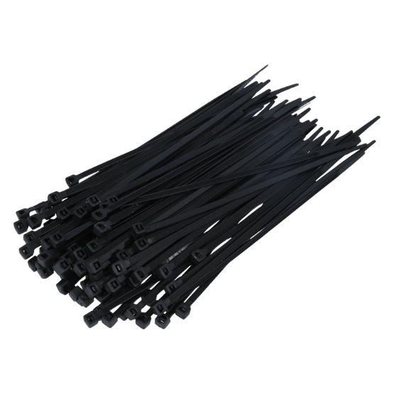 100 bundelbandjes nylon zwart 3,6 x 150 mm