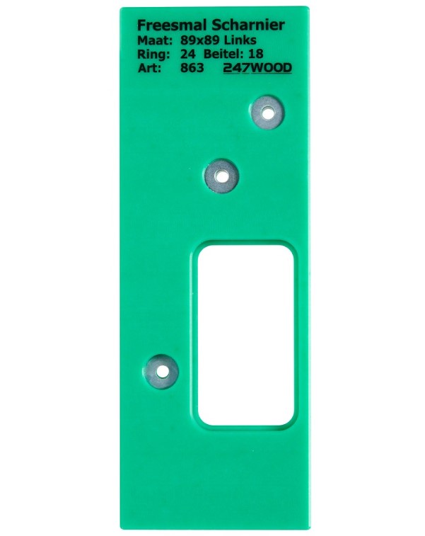 247WOOD Freesmal sluitplaat 89x89 links