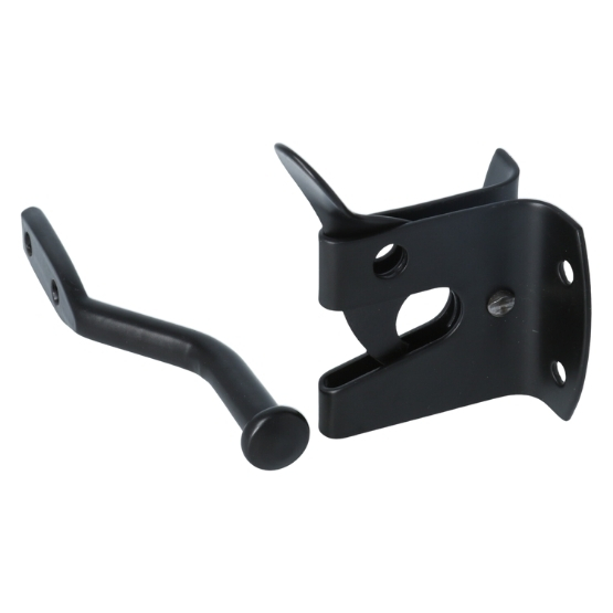 Automatische heksluiting met sluitpen 60mm zwart gelakt