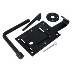 Boerenklinkstel 120x85 mm zwart