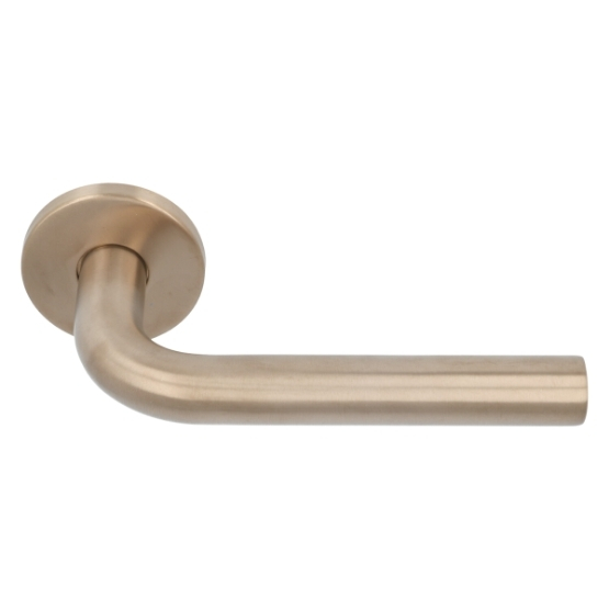 Deurklink BASICS LBIII-19 op ronde rozet PVD licht brons - Afbeelding 6