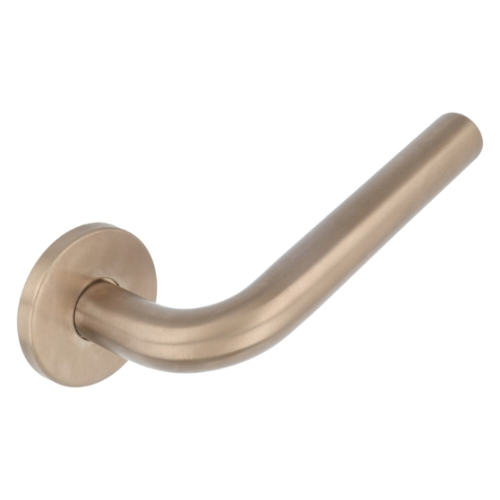 Deurklink BASICS LBIII-19 op ronde rozet PVD licht brons - Afbeelding 3