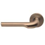 Enkele deurkruk RIVIO by Gensler GL100-G op rozet links pvd licht brons