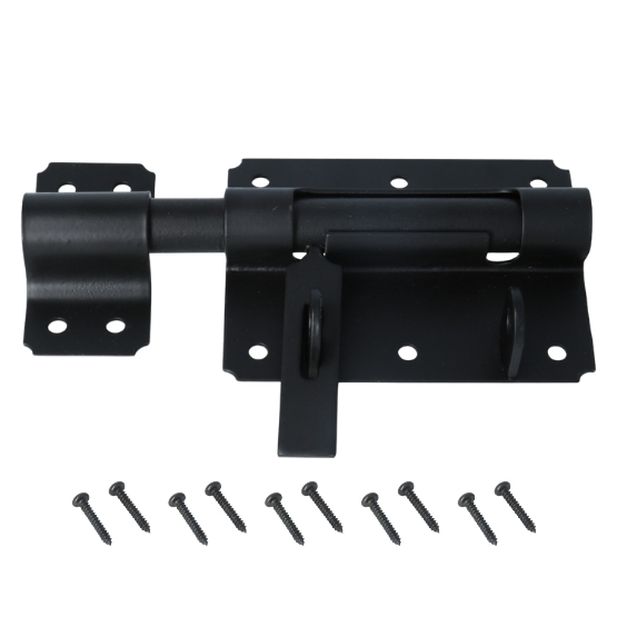 Hangslotgrendel 100x80 mm zwart - Afbeelding 2