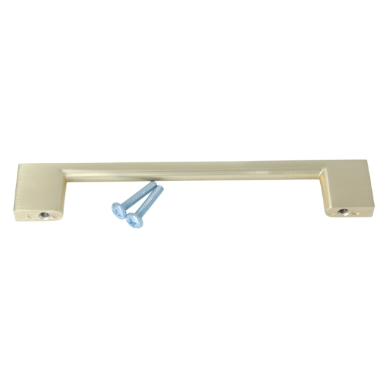Meubelgreep recht 128 mm aluminium goud - Afbeelding 2
