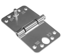 Nylon glijlagerscharnier doorgezette knoop ronde hoeken 89x150 mm staal verzinkt SKG3