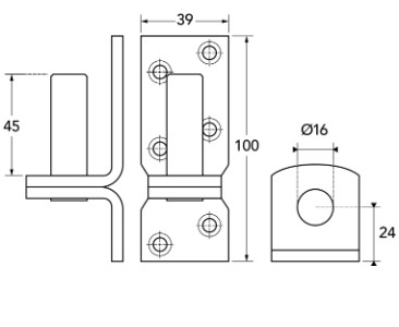 Plaatduim pen Ø16 mm verzinkt - Afbeelding 3