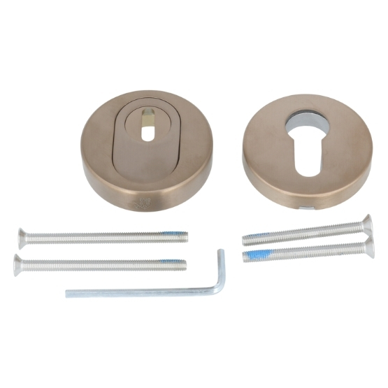 SKG3 veiligheid-rozet met kerntrekbeveiliging PVD licht brons - Afbeelding 4