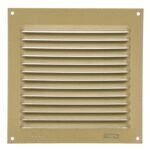 Schoepenrooster 150x150 mm aluminium goud