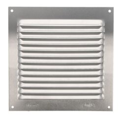 Schoepenrooster 150x150 mm aluminium zilver