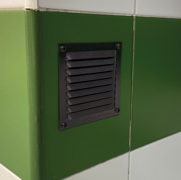 Schoepenrooster 150x150 mm aluminium zwart - Afbeelding 3