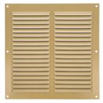 Schoepenrooster 200x200 mm aluminium goud