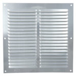 Schoepenrooster 200x200 mm aluminium zilver