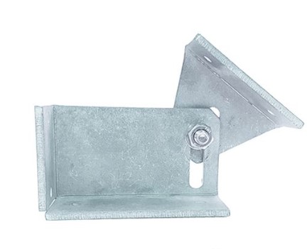 Schuine wandbeugel tbv schuifdeuren aluminium