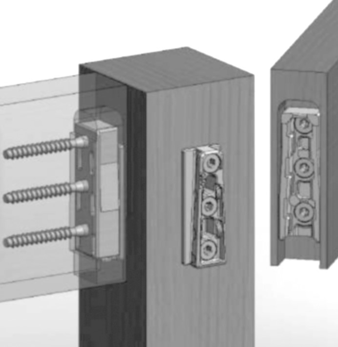 Set inhangbeslag robuust zamak - Afbeelding 3