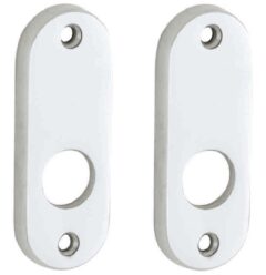 Set van twee krukrozetten patent ovaal glans chroom