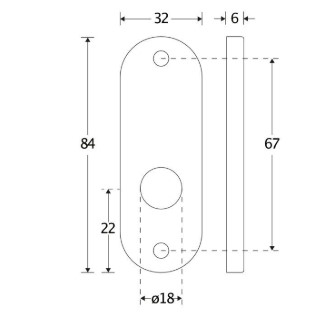 Set van twee krukrozetten patent ovaal glans nikkel - Afbeelding 2