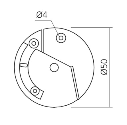 Tafelblad verbinder ø50 mm staal - Afbeelding 2